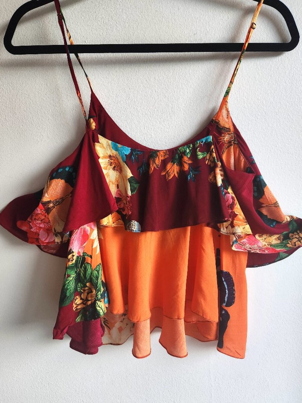 Farm Rio Colorful Layered Ruffle Top - Sz S - Picture 6 of 14
